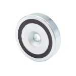 Neodymium pot magnet Ø32x7,0 mm with countersunk hole Ø5,5 mm